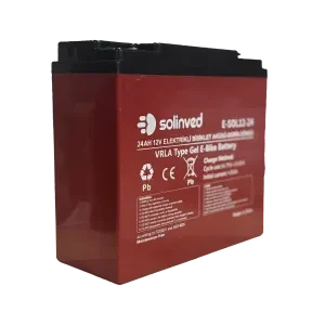 solinved 12v 24ah vrla type elektrikli bisiklet aküsü (premium)